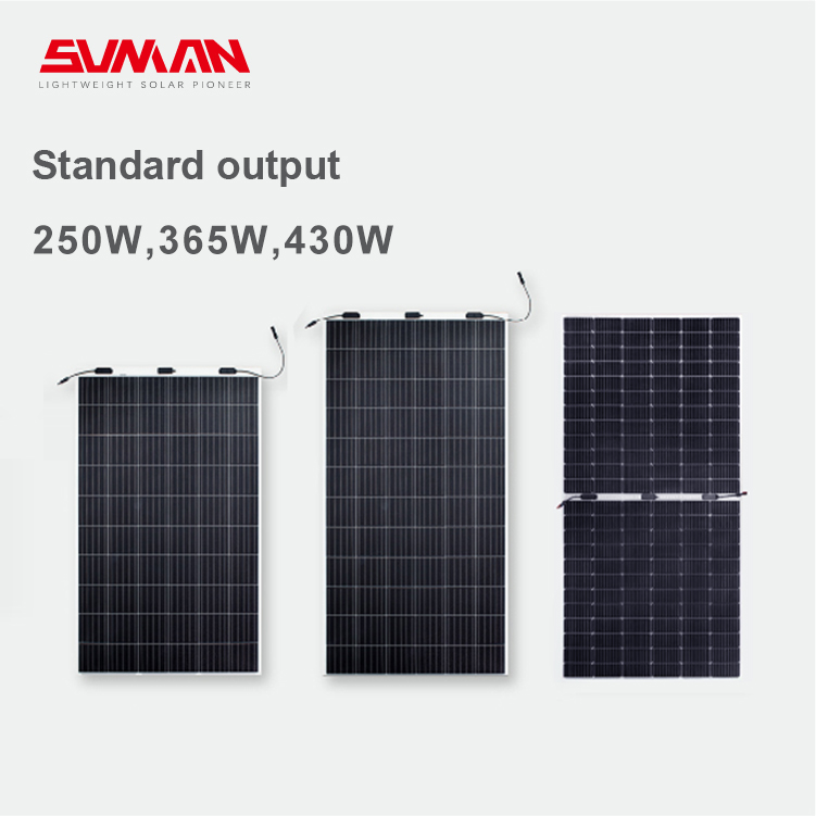 Mono PV Panel 100w 200w 250w 300w 400w 500w ETFE Semi Flexible Solar Panels with CE ROHS FCC PSE