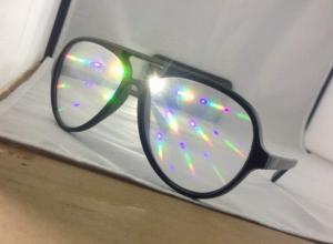 Quality Popular Style Plastic Diffraction Glasses , Rainbow Laser Glasses wholesale