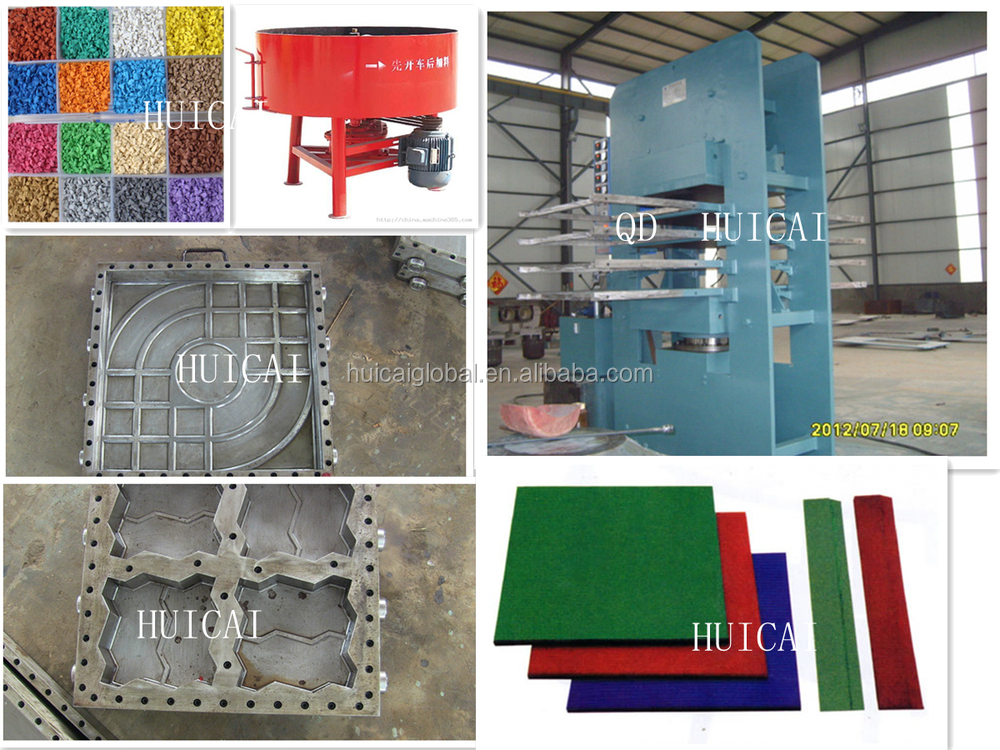 Plate Vulcanizing Press for Rubber Flooring Tiles Manufacturing Process XLB-1100*1100