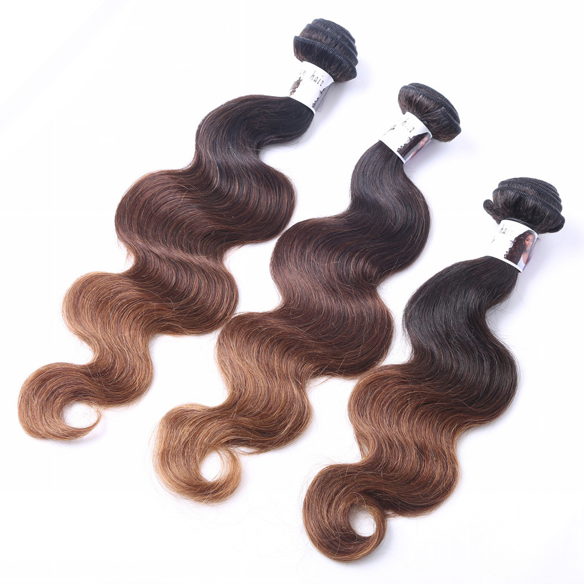 8A Grade Ombre 3 Color No tangle no shedding Unproduced Virgin Brazilian Hair Weft