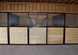 Quality Classic Bamboo Infill Horse Stall Panels 50 * 50mm Steel Frame Tube wholesale