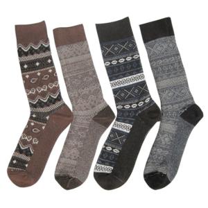 Quality custom logo, design Multi Jacquard socks wholesale
