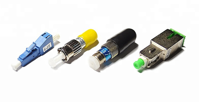 SC Connector Fiber Optic Attenuator 5dB 1260 to 1650nm Wavelength