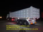 3 Axle 40 Cubic Meter Semi Trailer Dump With Tractor Truck