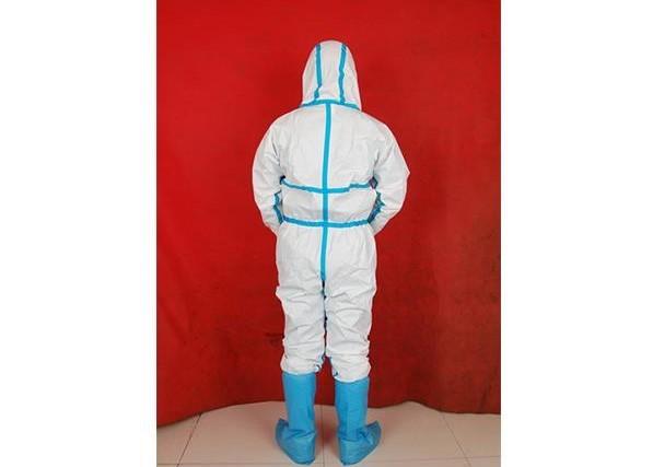 Waterproof Disposable Isolation Gowns , Protective Clothing Disposable Single