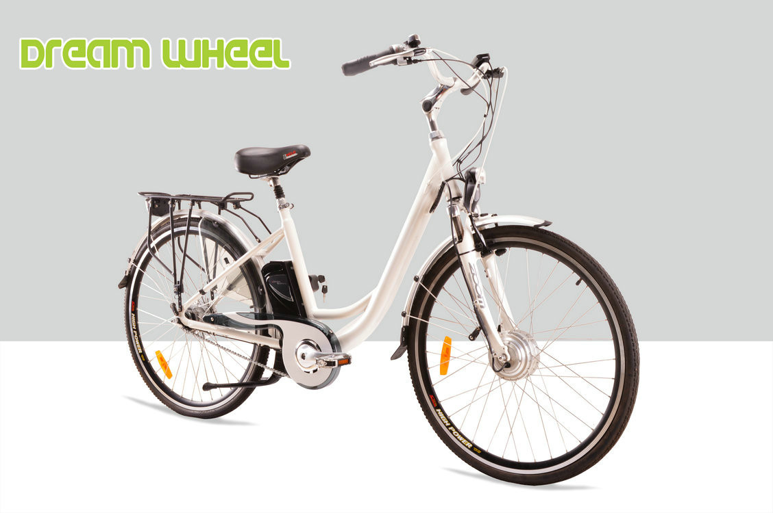 25km/H Electric City Bicycle 700C Front Wheel Gear Motor Roller Brake