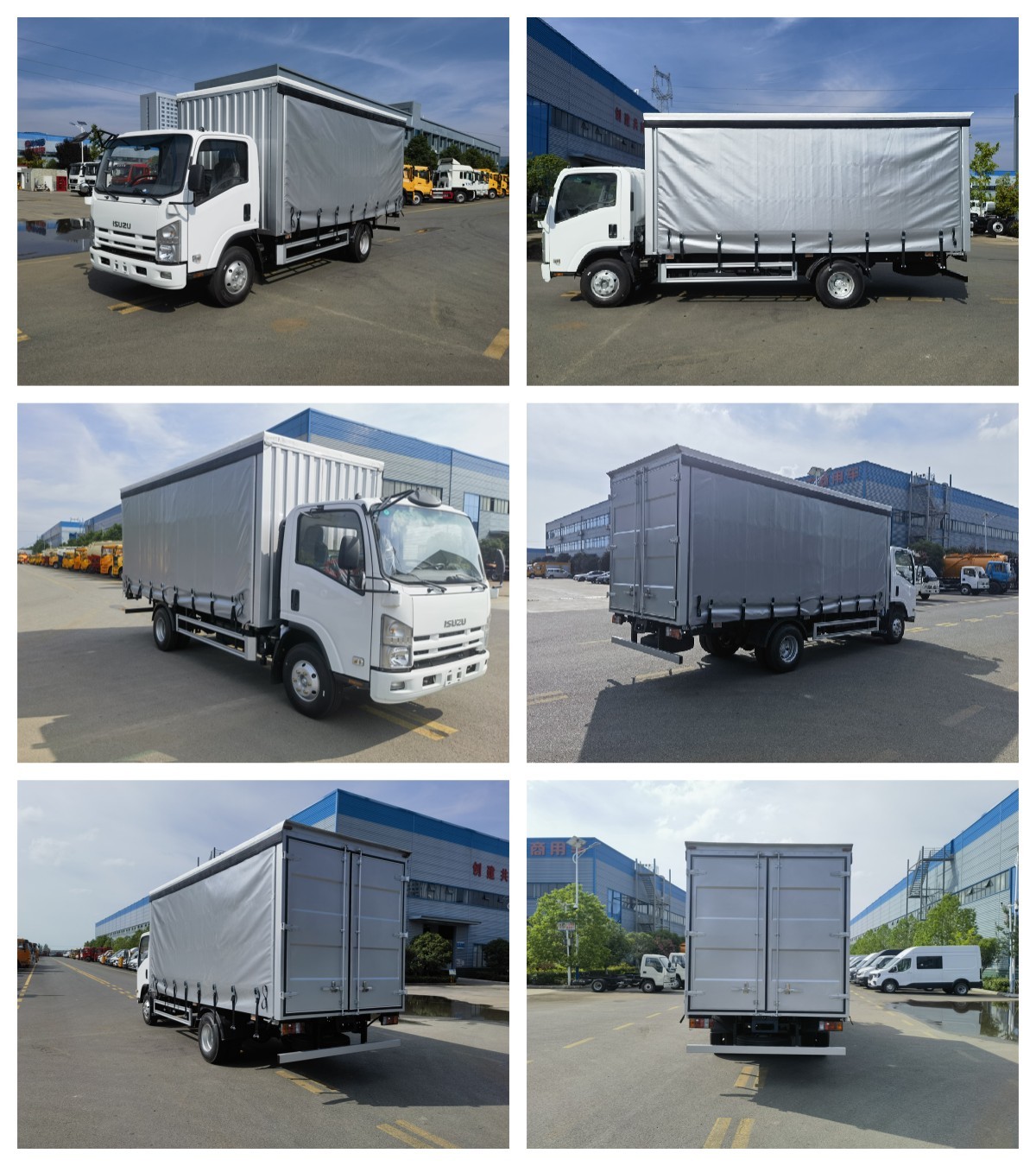 GVW 3500kg Japanese Isuzu Tarpaulin truck KV100 115hp Light Cargo Box Van Truck With 2 Tons 3 Ton Loading Lorry Truck