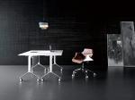 Meeting Hall Chairs Armless Conference Room Chairs Powder Coating Steel