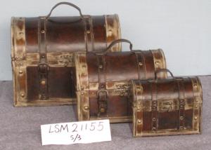 Quality Burnt Logo Eco L38x27.5 Wood Storage Trunks Chests wholesale