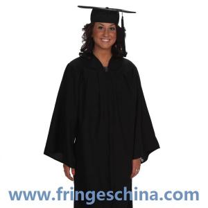 Quality Custom College/University Graduation Gown-100% Matte Polyester Customized Graduation Gown wholesale