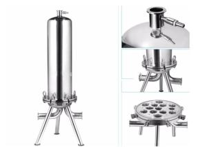 China Stainless Steel Multi Cartridge Filter Housing Easy Install With Sanitary Connections on sale