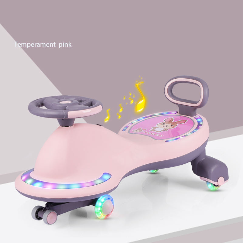 Kids Ride On Scooter Car Bike Toys with Music Lights and PU Silent Wheels