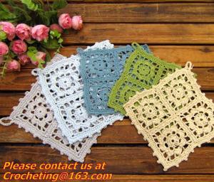 Quality White Lace, Mini Crochet, Doilies, Bulk Flower, Motifs Decoration, table mat cover wholesale