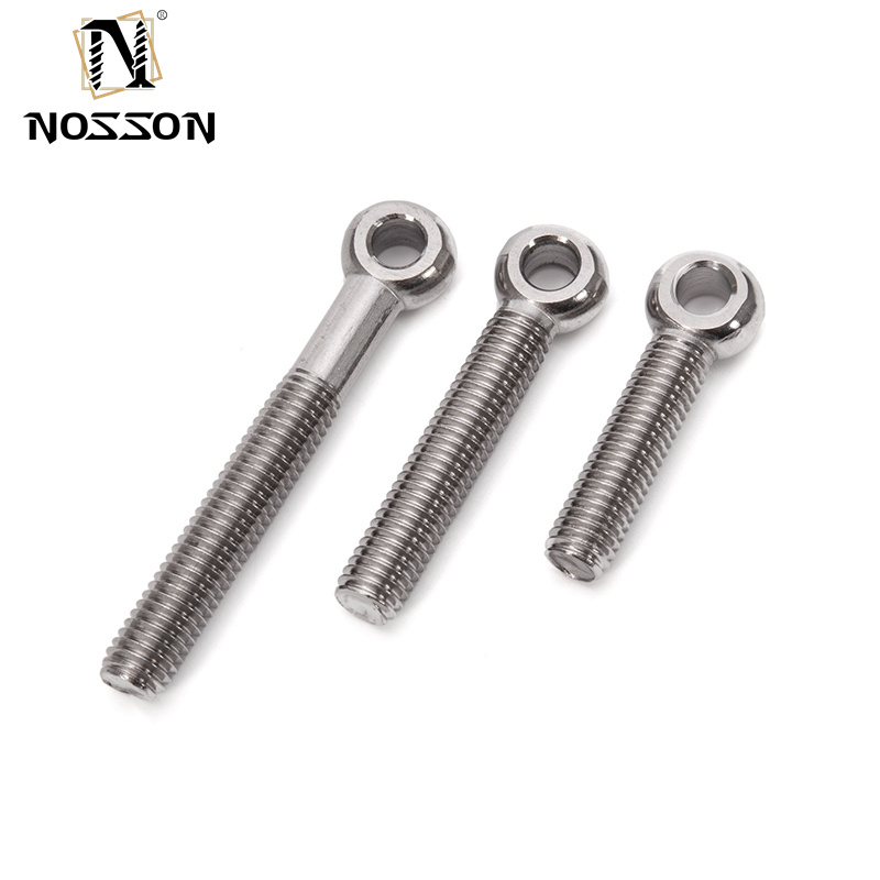 Customized Galvanized Finish M5M6M8M10 Stainless Steel Eyebolt Slipknot Screw O-ring Hole Bolt with ROUND Head Style