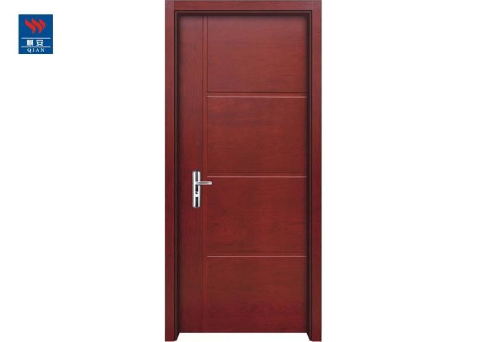 Solid Core Wood Grain Fire Rated Flush Wooden Door For Living Room
