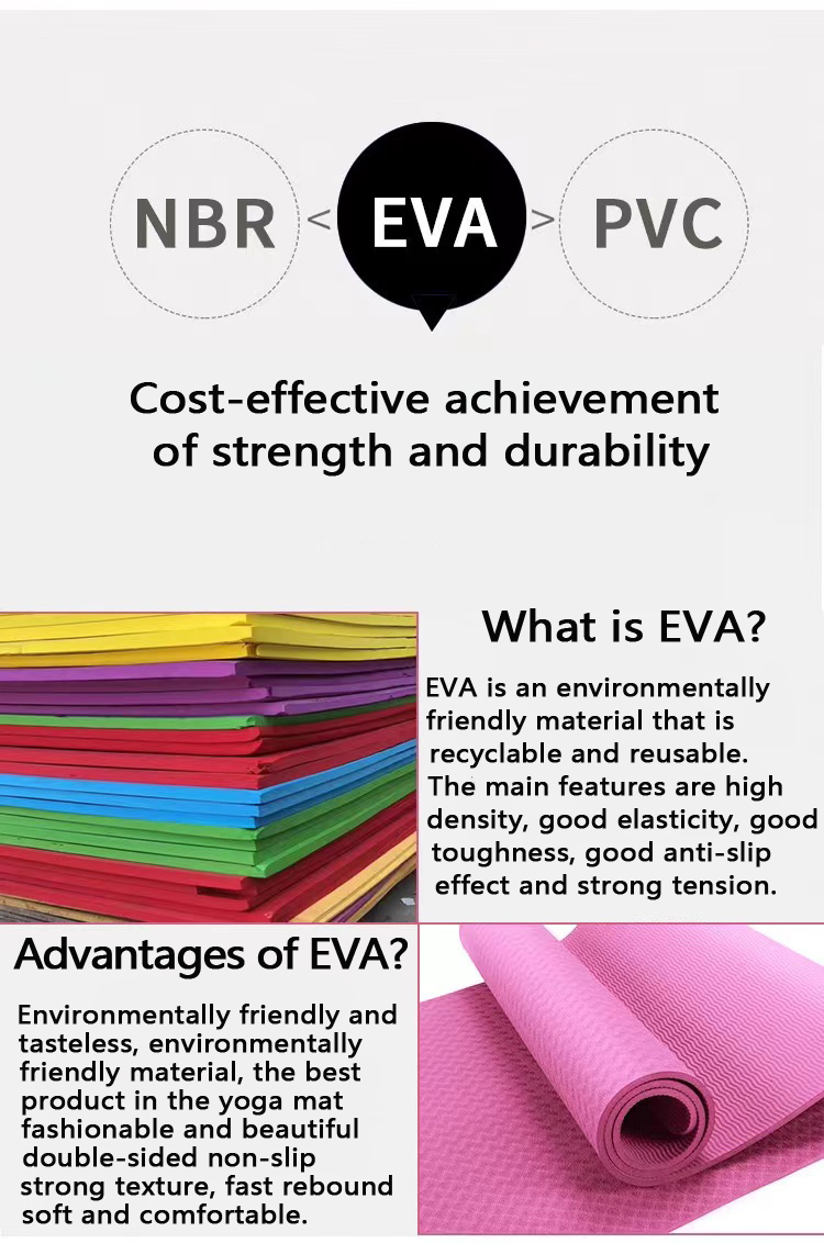 183*61*0.6cm Exercise Yoga Mat EVA Material Foam Yoga Mat Eco Friendly