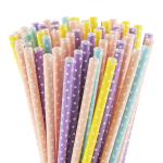 Colorful Assorted Paper Straws To Decorate Birthday Parties Baby Showers