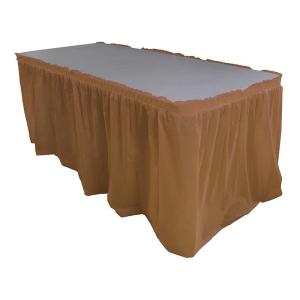 Quality Disposable PEVA Plastic Tablecloth Skirt Solid Color For Christmas Party wholesale