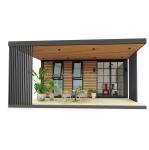 Outdoor Wooden Container Home Luxury Garden Tiny House with 2-3 Bedrooms for