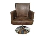 Circular Base Aviator Leather Office Chair