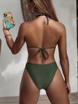 Ladies One Piece Swimsuit change colour style Bikini Swimsuit Beach Halter