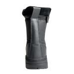 Autumn Outdoor Men's Black Leather Durable Canvas Protection Boots Anti Slip