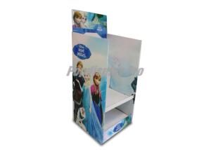 Quality Free Standing Cardboard Floor Displays 2 Layers Side Panel Cardboard Store Displays wholesale