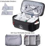 Travel Medicine Bag Organizer-Medicine Organizer Storage-Pill Bottle Organizer