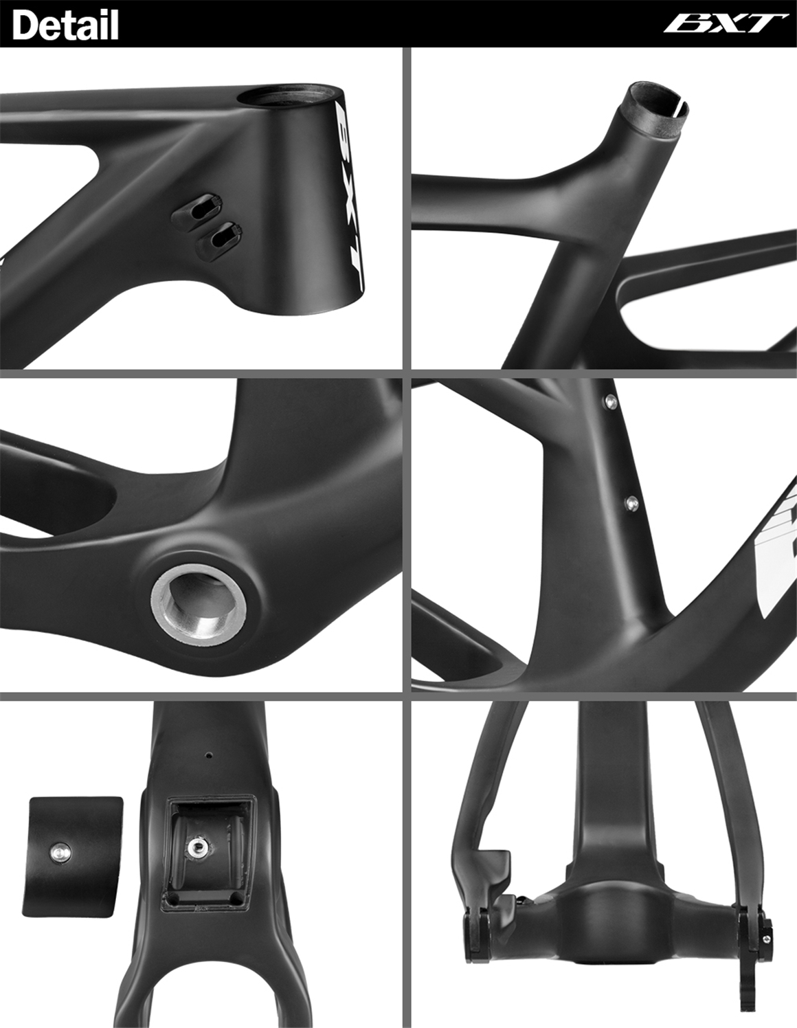Boost MTB Carbon Fiber 29er Mountain Bike Frame Clear Orange Color