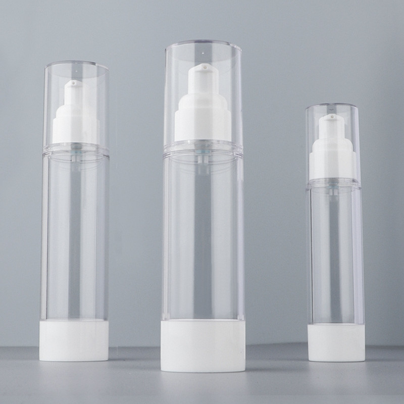 White Custom 15ml 30ml 50ml Airless Pump Bottles Eye Gel Face Serum Bottle