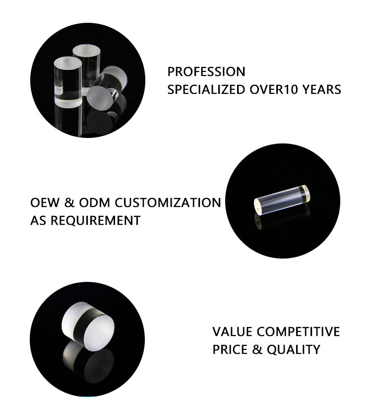 10/5 To 60/40 Sapphire Rod Lens 1mm To 50mm Endoscope