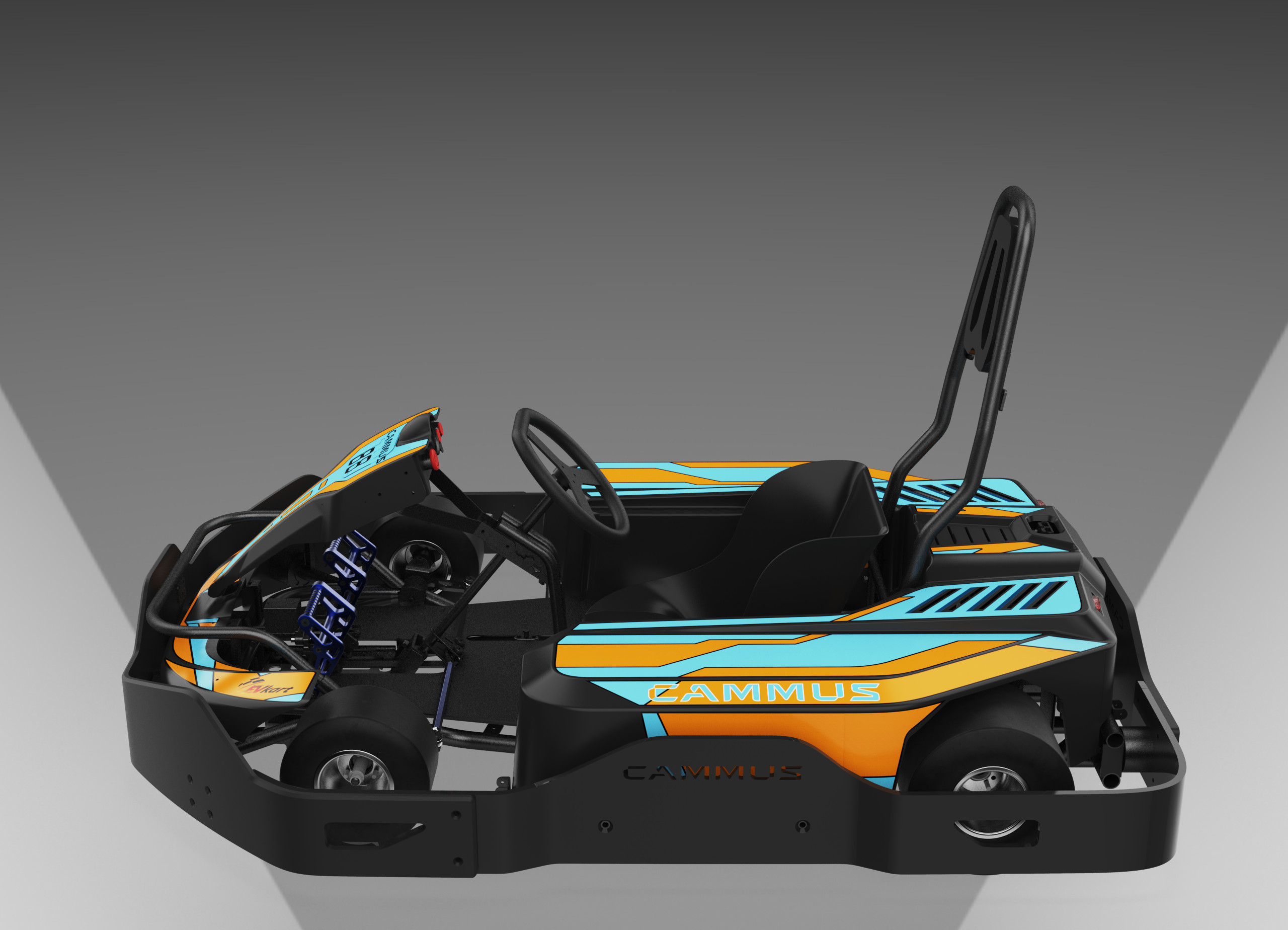 Go Karting 3000RPM Electric Mini Kart With 4 Wheels Drive Fast Speed for Kids