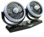 Twin Head 5 Inch 12 Volt ABS Rechargeable Electric Fan