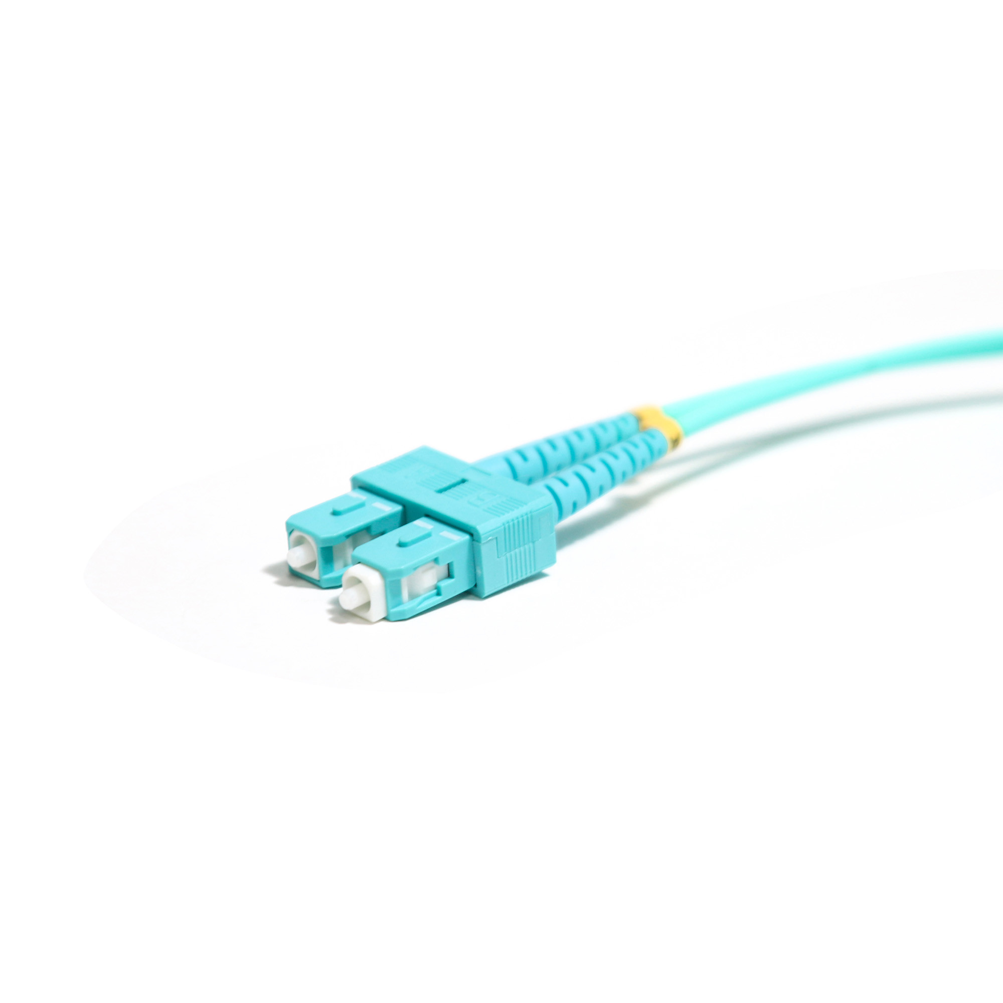 Duplex Multimode Wathet Fiber Patch Cord SU-UPC Ject 50 / 125um LSZH Jacket 3.0mm OM3