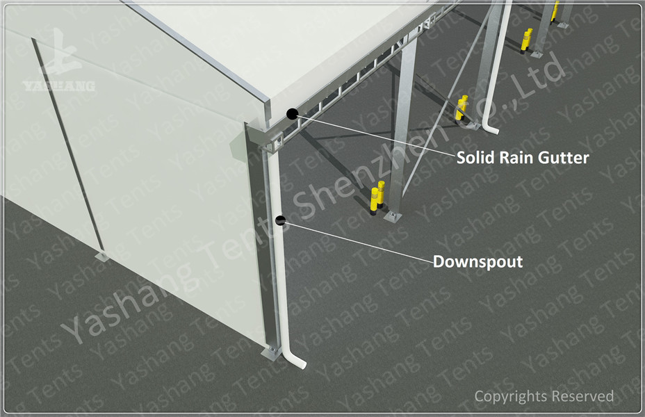 Aluminium Frame Marquee Large Storage Tents Flame Retardant 40M x 140M