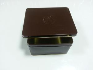 Quality Metal Black Square Tin Containers , Printed Food Cans / Medicine Boxes wholesale