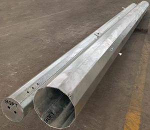 Quality Dodecagonal Transmission Steel Pole Hot Dip Galvanized 5mm Thick Q460 90FT wholesale