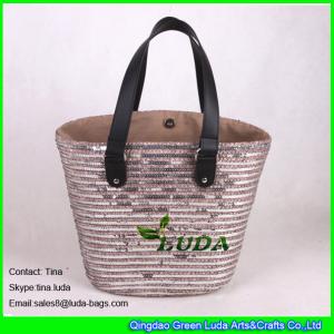 Quality LUDA large beach bags wheat straw woven unique straw handbags wholesale