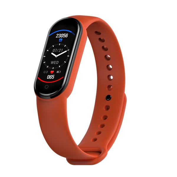 AMOLED 0.96'' Single Touch Heart Rate Blood Pressure Smartwatch Music Sport