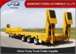 120ton Loading Capacity Low Bed Semi Trailer Of 15000 Mm Overall Length For