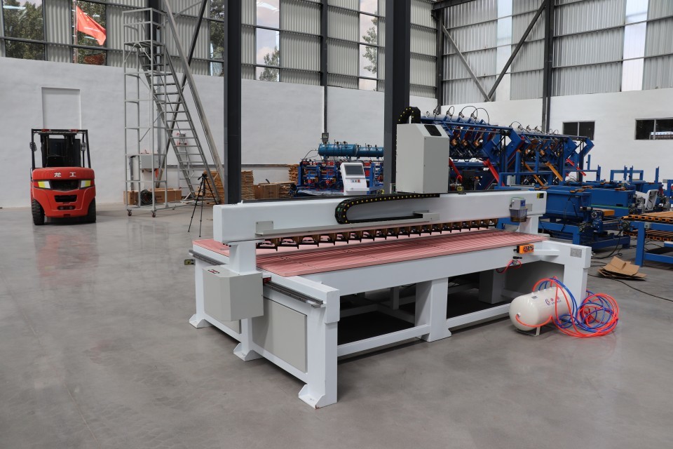 Panel Sound Absorbing Decoration Wall Automatic Acoustic Wood Panel Slats Nailing Machine