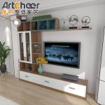 Home Furniture Simple LED TV Wall Mount Stand Cabinet with Sliding Doors in