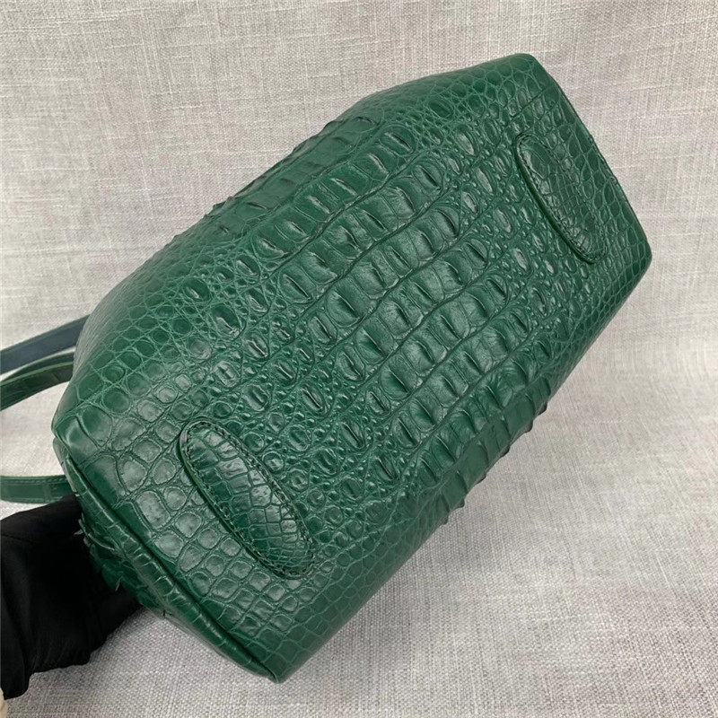 Authentic Crocodile Leather Women Large Handbag Female Single Shoulder Bag Genuine Alligator Skin OL Lady Working Purse