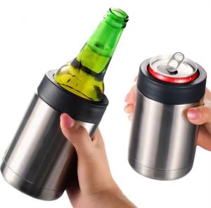 Quality 12oz Double Wall Stainless Steel Beer Can Cooler for Coffee Mugs Design Style Minimalist wholesale