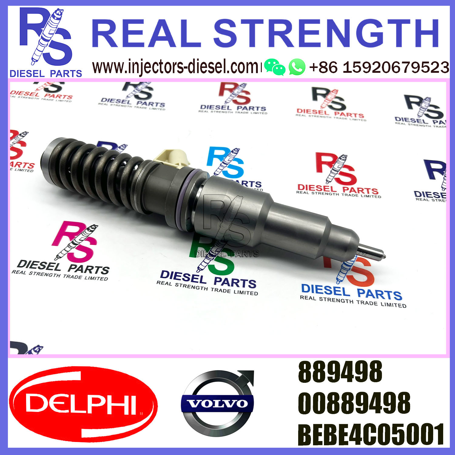 V-O-L-V 2pin injector889498 00889498 Diesel pump Injector DELPHI BEBE4C05001 for 9.0 LITRE MARINE