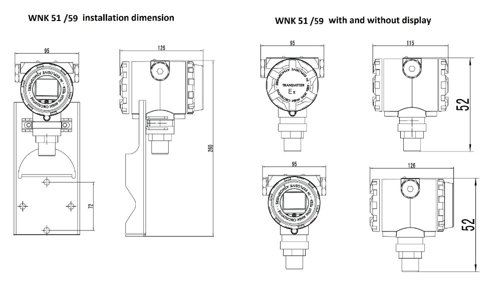 Differential High Temperature Pressure Transmitter with Seals Flush Diaphragm