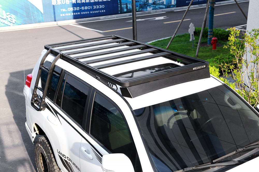 Black Powder Coated Roof Rack Platform Perfectly Suited for Toyota Landcruiser 200
