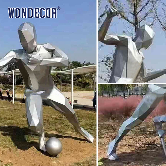 Outdoor Garden Metal Forging Technology Geometric Sports Men's Stainless Steel Sculpture