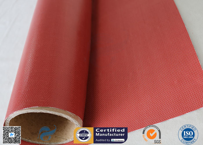 High Intensity Welding Blanket Red Silicone Coated Fiberglass Fabric 590g Weight