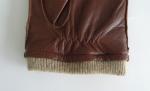 Classical Leather Shearling Gloves Leather Men Gloves Winter Knit Cuff